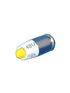 Single-LED 48V gelb 12,5mA T1-3/4